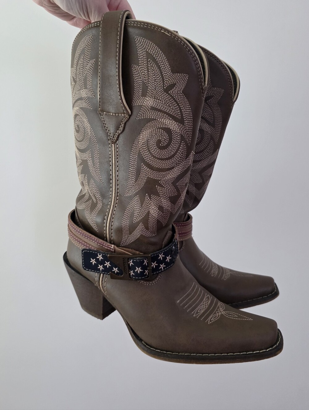 Durango American Flag Buckle Western Boots Womens 6 Cowgirl Rodeo Festival